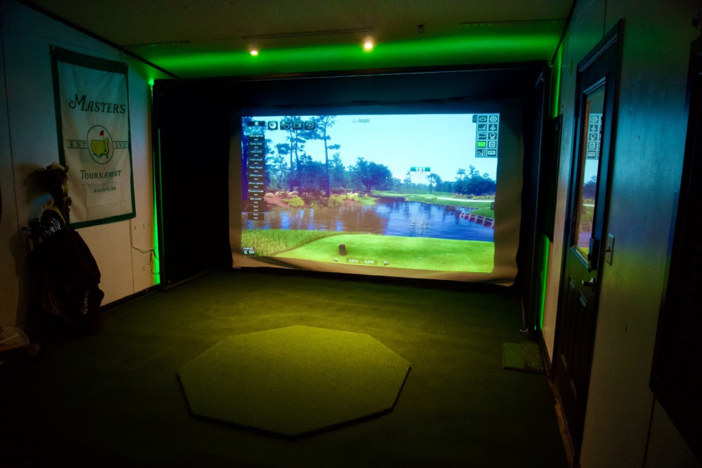 Golf Simulator Turf Guide launch monitor setup