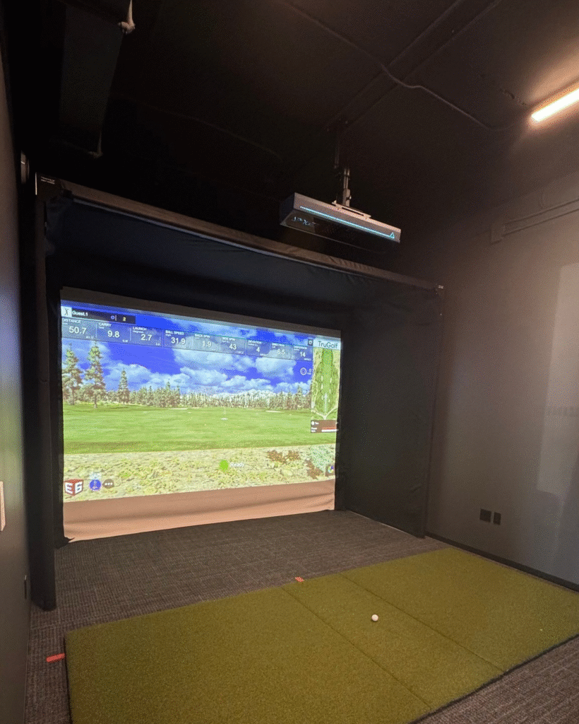 Best Retractable Simulators launch monitor setup