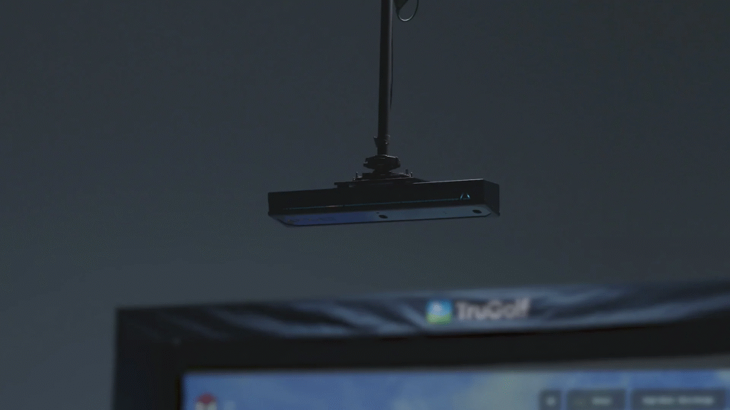 Bryson's Launch Monitor indoor golf setup