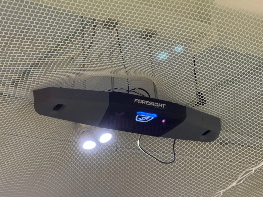 Foresight Falcon ceiling-mounted overhead launch monitor