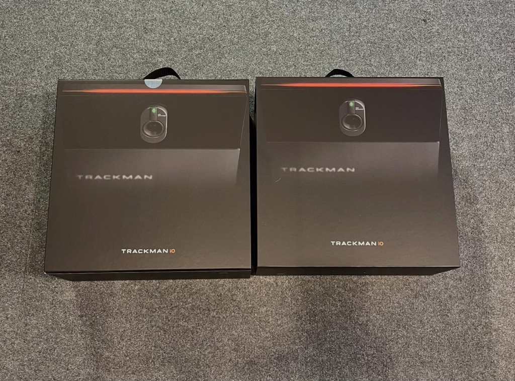 TrackMan iO mounted in a residential golf simulator bay