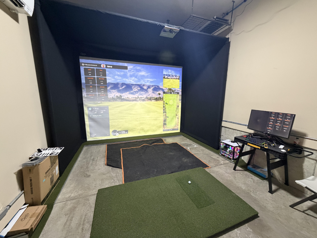 TrackMan iO overhead unit and radar sensor close-up