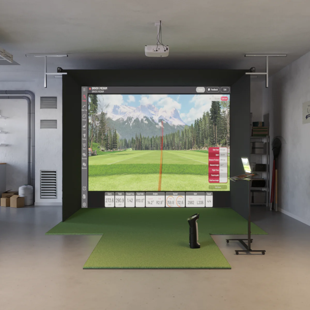 Best Retractable Simulators launch monitor setup