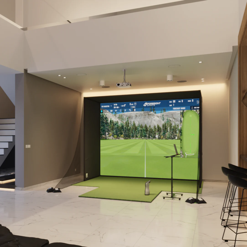 Golf Swing Drills launch monitor setup