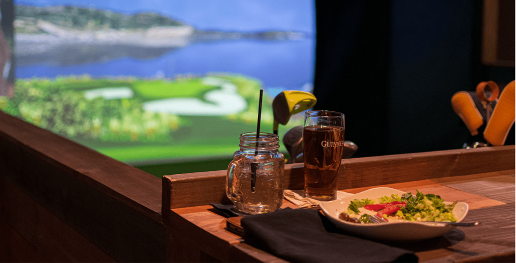 Golf Simulator Turf Guide launch monitor setup