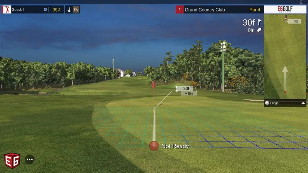 E6 Connect golf simulator software realistic course view