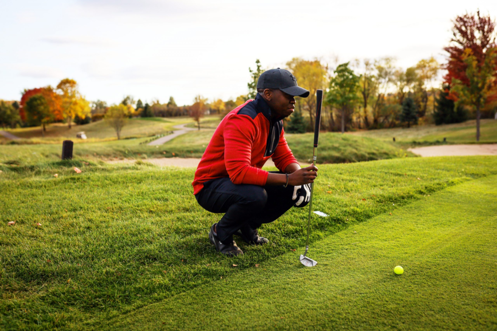 Golf Simulator Turf Guide launch monitor setup