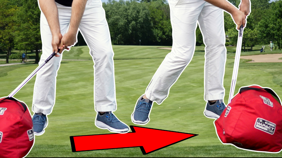 Golf impact bag drill