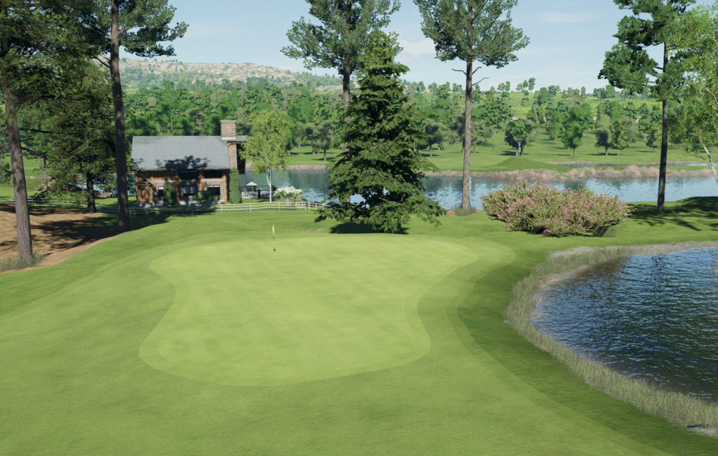 Bryson's Launch Monitor indoor golf setup